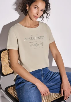 Shirt met folietekst