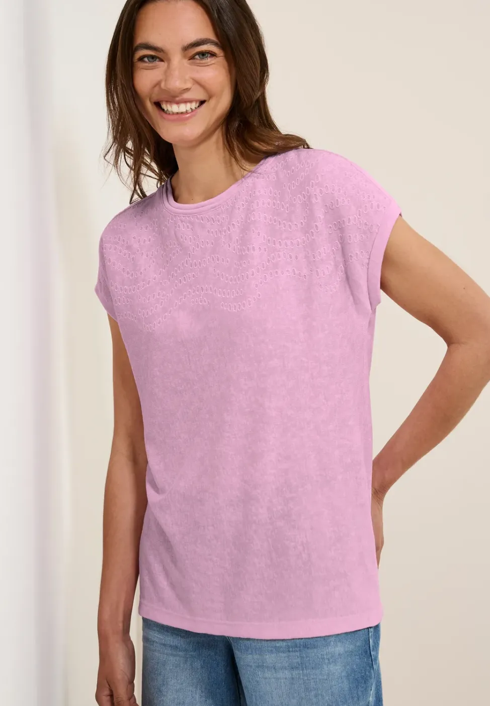 Shirt met geborduurd patroon
