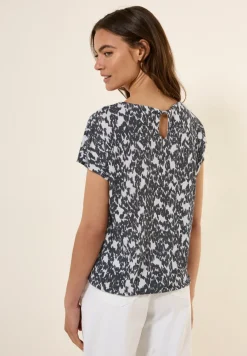 Shirt met gebreide look en patroon