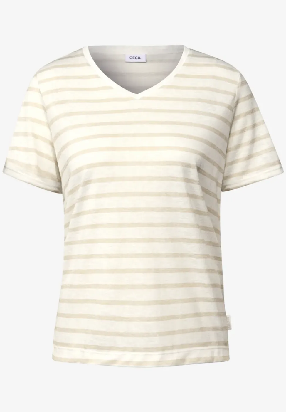 Shirt met gebreide look en strepen