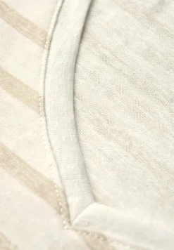 Shirt met gebreide look en strepen