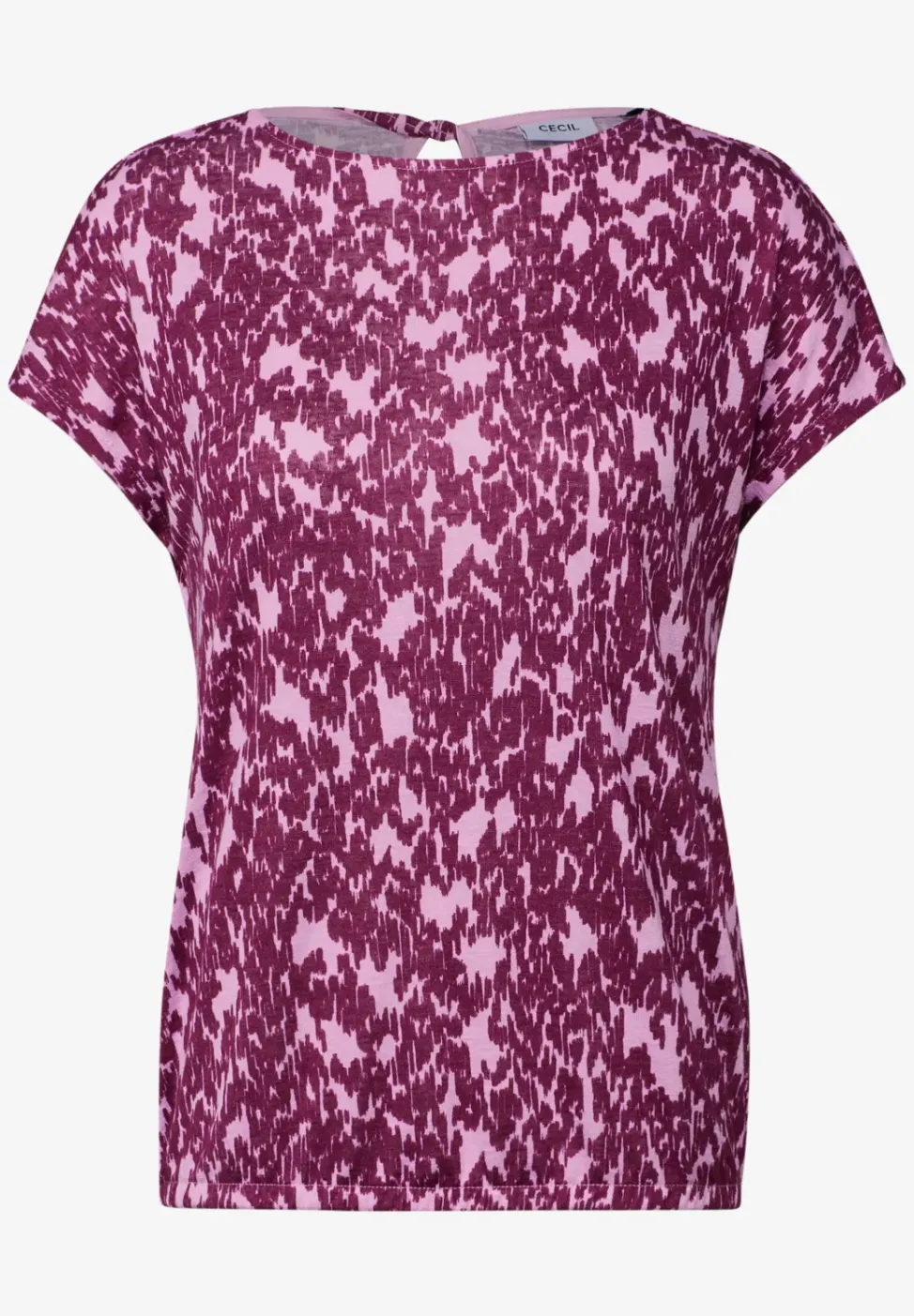 Shirt met gebreide look en patroon