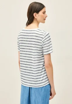 Shirt met gebreide look en strepen