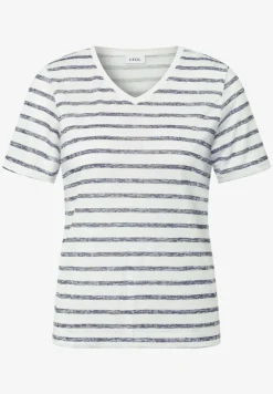 Shirt met gebreide look en strepen