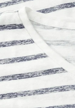 Shirt met gebreide look en strepen