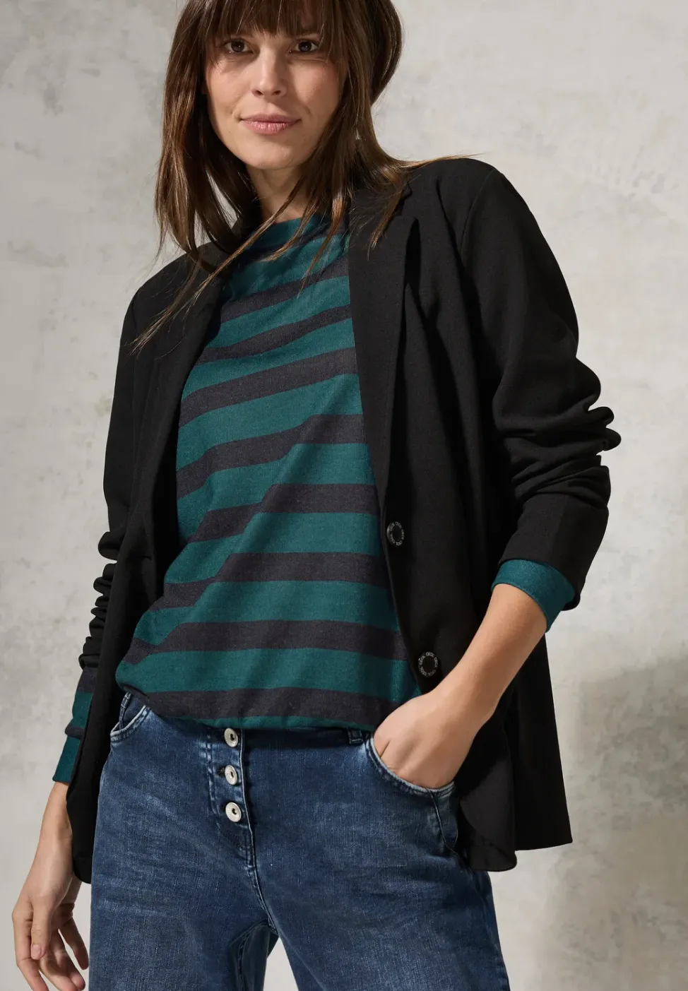 Shirt met gemêleerde look