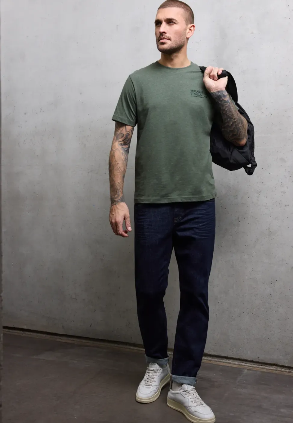 Shirt met gemêleerde look