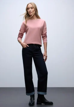 Shirt met geribd detail