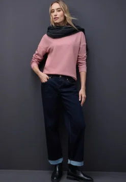 Shirt met geribd detail