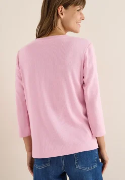 Shirt met geribde structuur