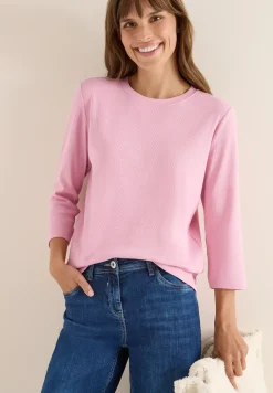 Shirt met geribde structuur