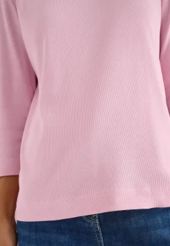 Shirt met geribde structuur