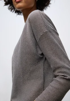 Shirt met geribde structuur