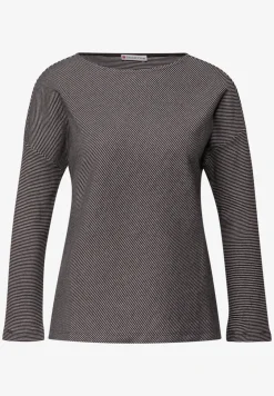 Shirt met geribde structuur