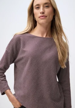 Shirt met geribde structuur