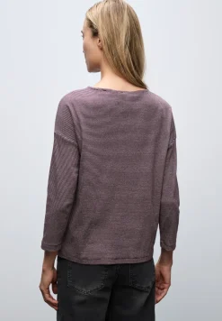 Shirt met geribde structuur