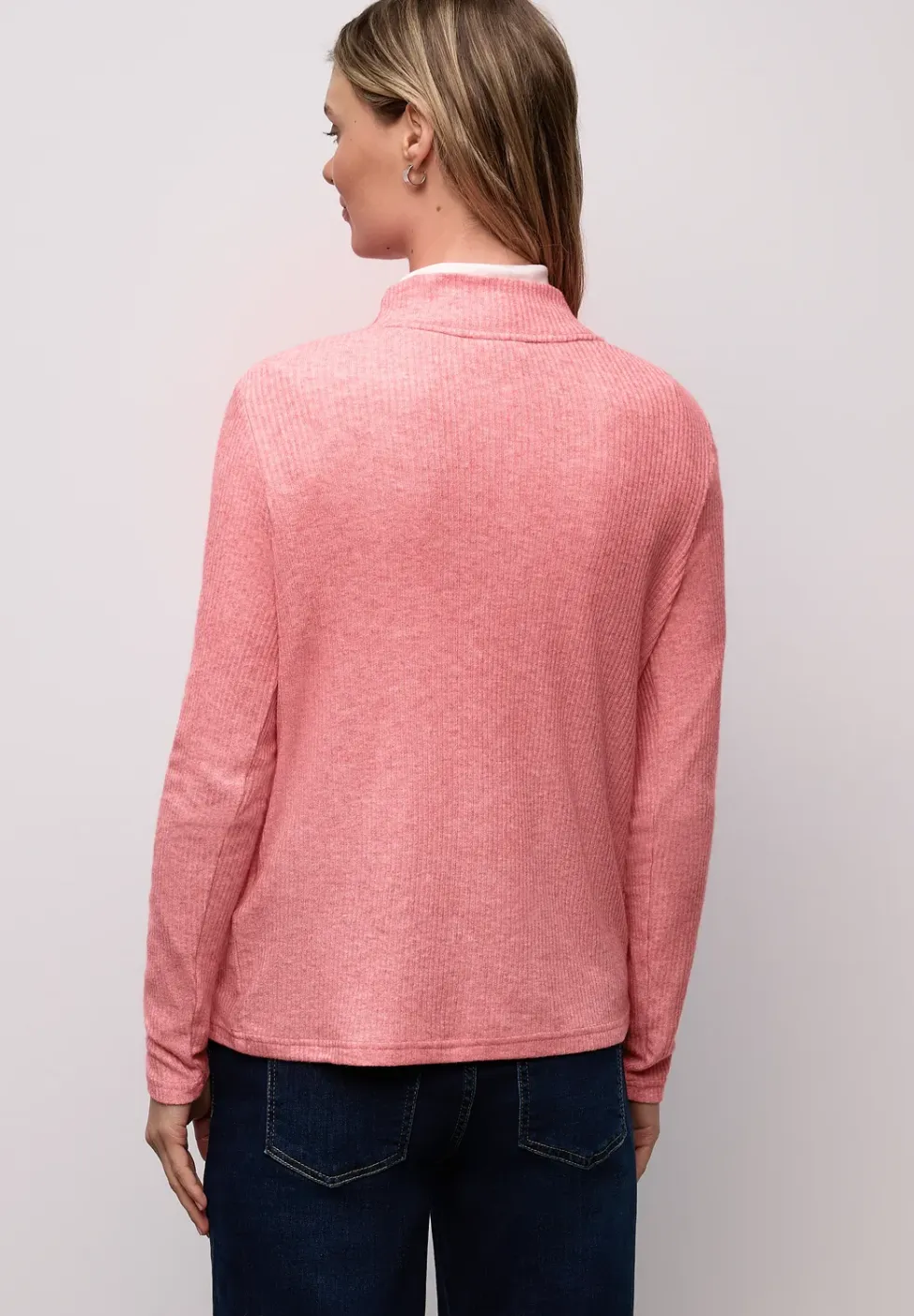 Shirt met geribde structuur