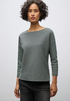 Shirt met geribde structuur