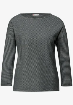 Shirt met geribde structuur