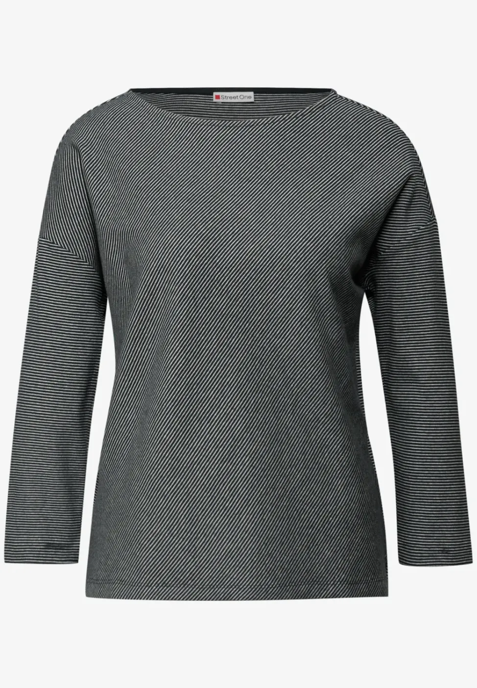Shirt met geribde structuur