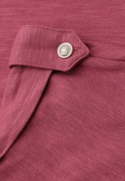 Shirt met gespleten hals en knoopdetails