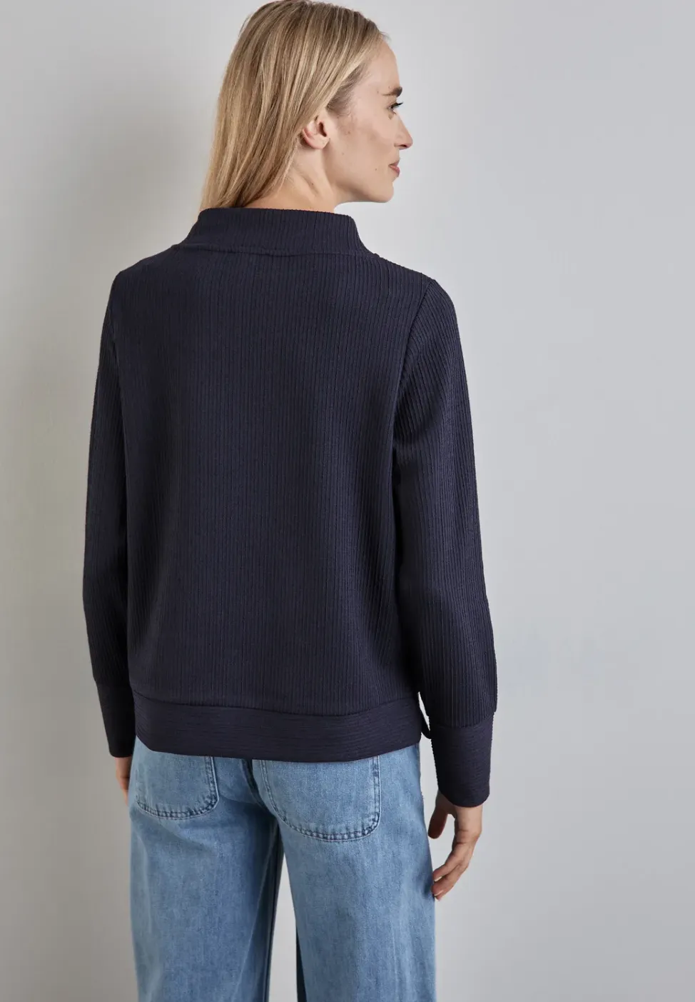 Shirt met gestreepte textuur