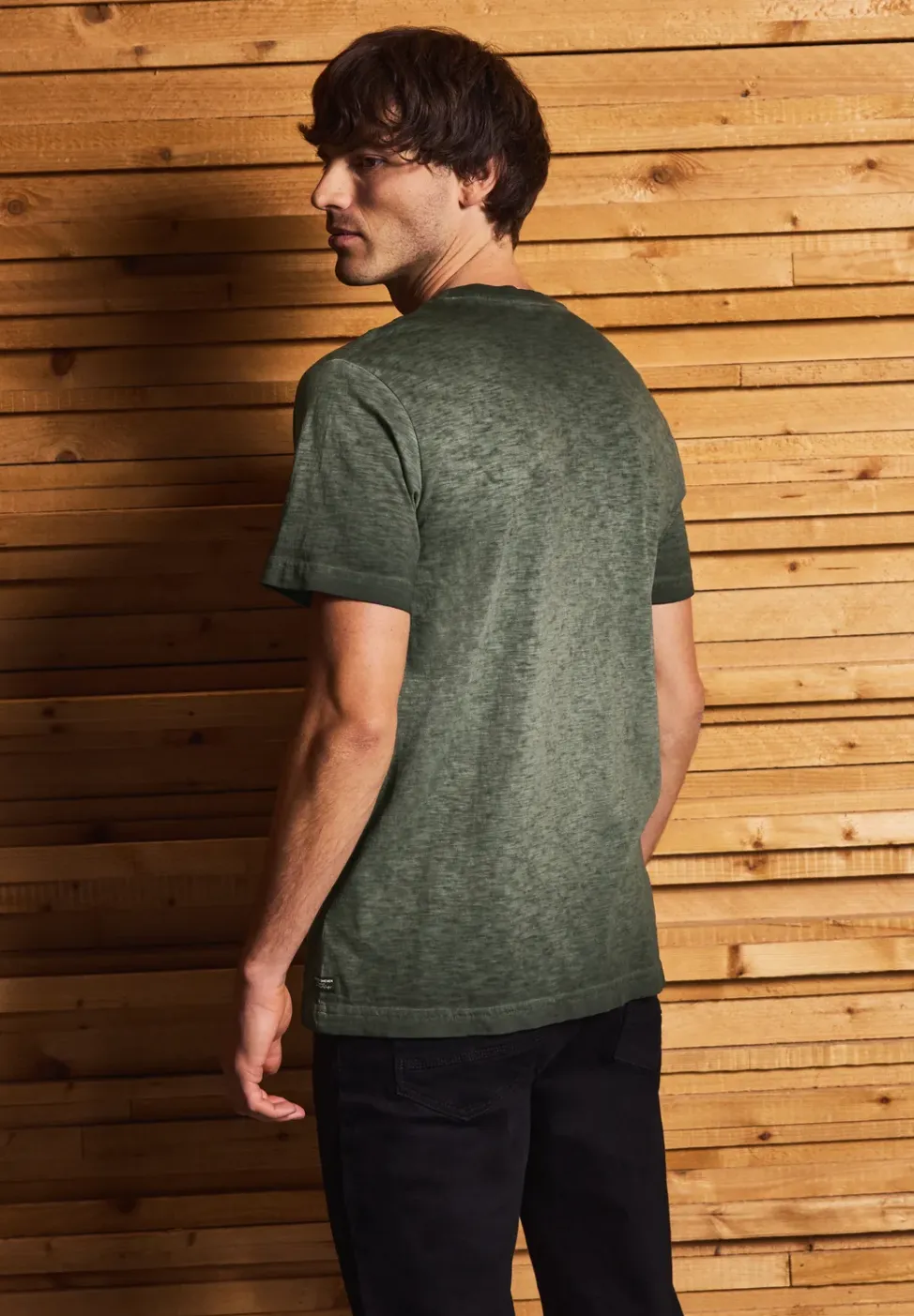 Shirt met gewassen look