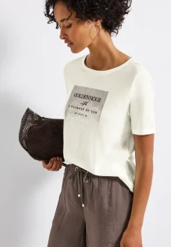 Shirt met glinsterende print