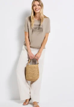 Shirt met glinsterende print