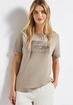 Shirt met glinsterende print