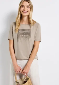 Shirt met glinsterende print
