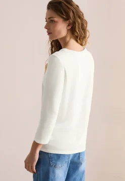 Shirt met glinsterende print