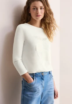 Shirt met glinsterende print