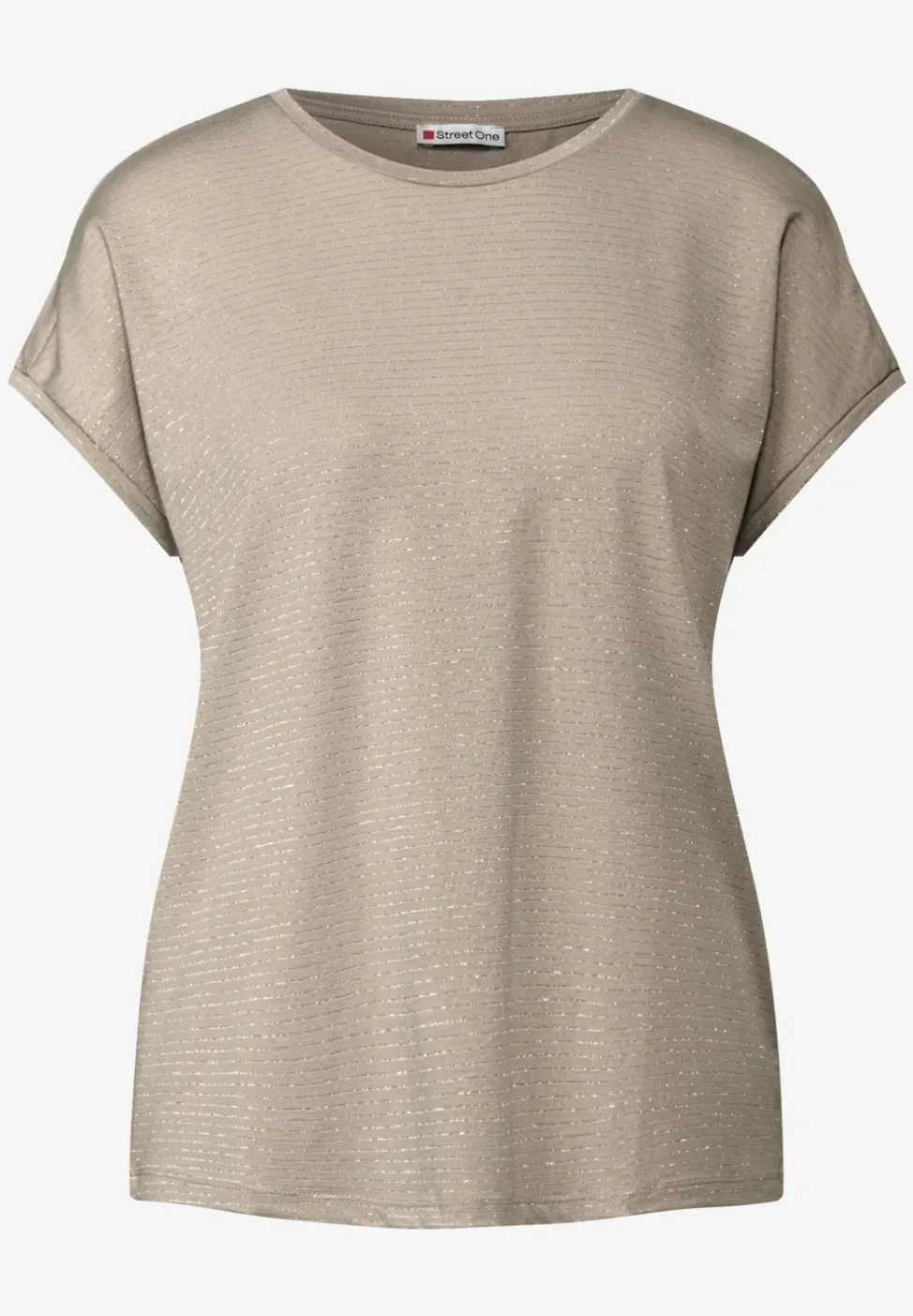 Shirt met glitterstrepen
