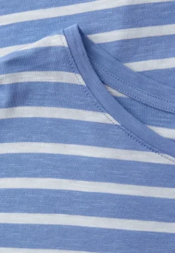 Shirt met hangende schouder en strepen