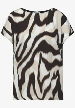 Shirt met hangende schouder en print