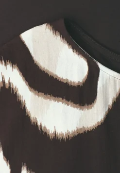 Shirt met hangende schouder en print