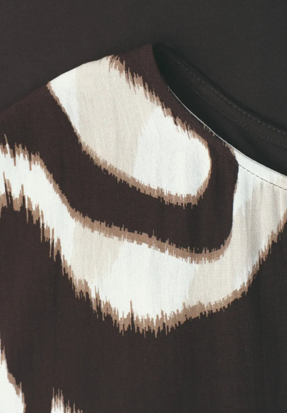 Shirt met hangende schouder en print