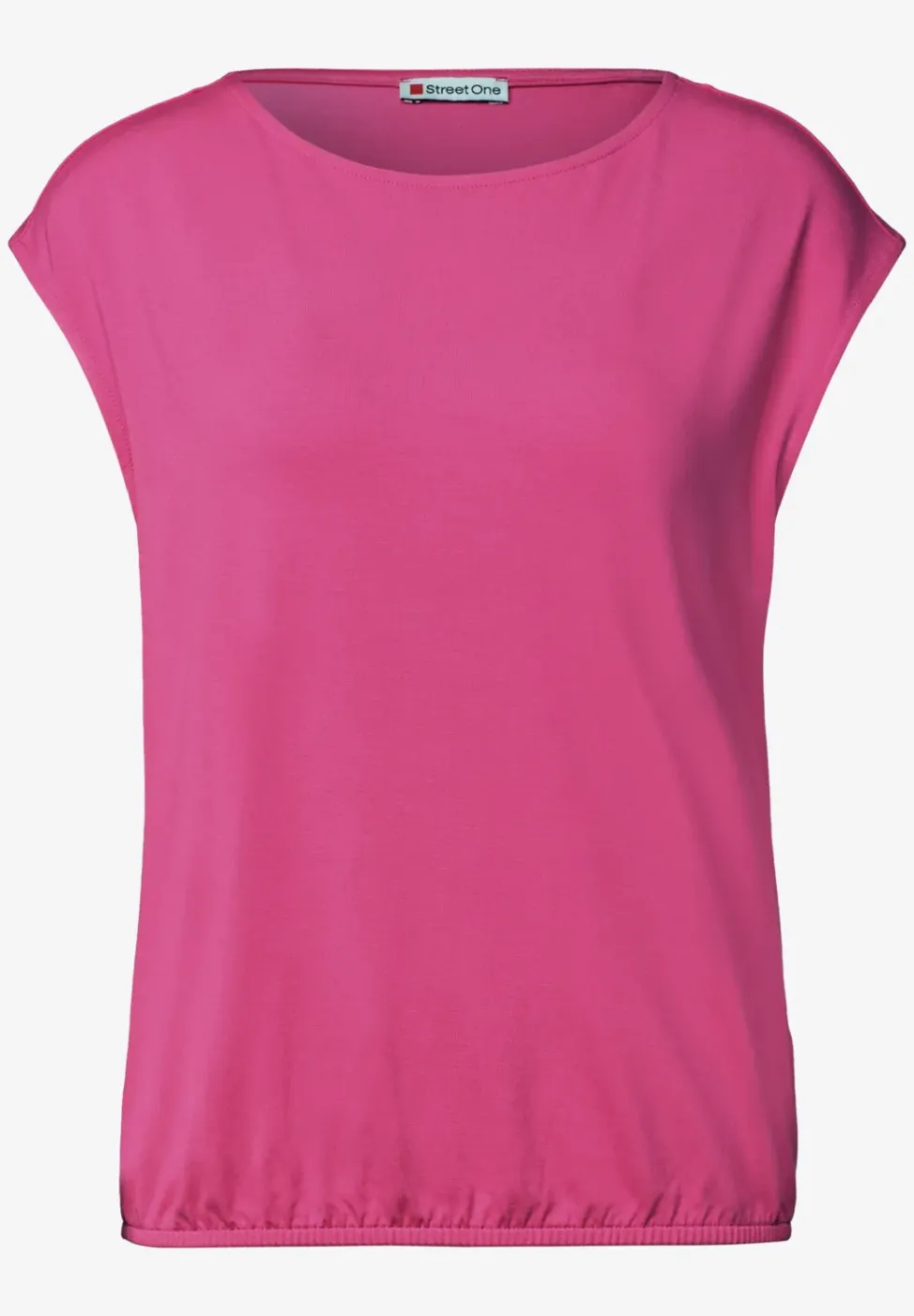 Shirt met hangende schouders en boothals