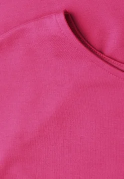 Shirt met hangende schouders en boothals