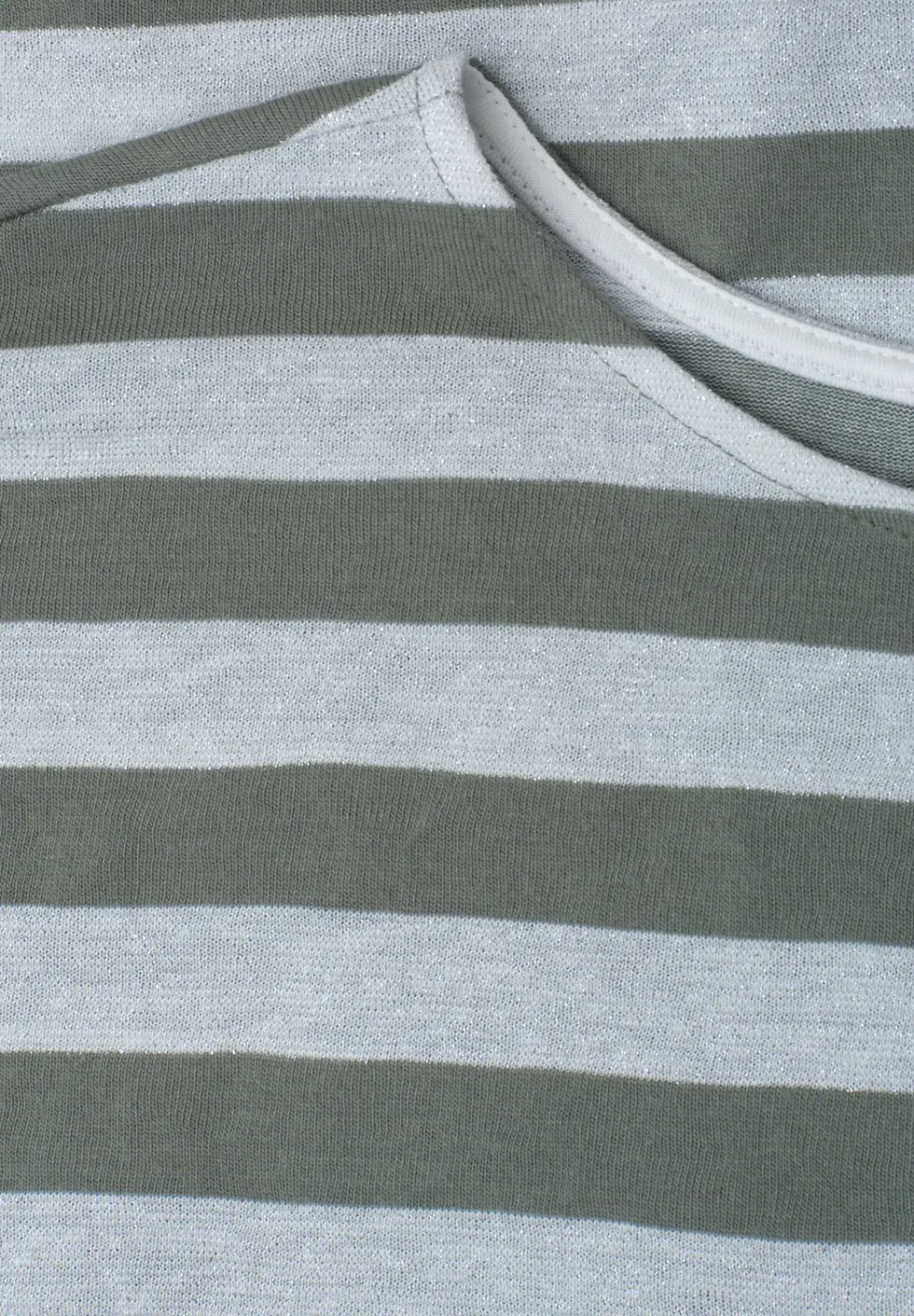 Shirt met hangende schouders, strepen en glitter