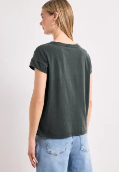 Shirt met hangende schouder en artwork