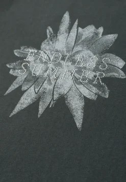 Shirt met hangende schouder en artwork