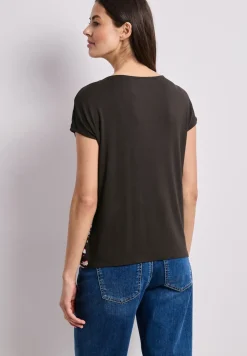 Shirt met hangende schouder en print