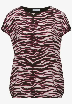 Shirt met hangende schouder en print