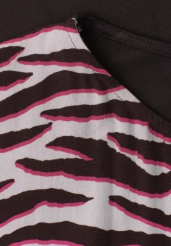 Shirt met hangende schouder en print