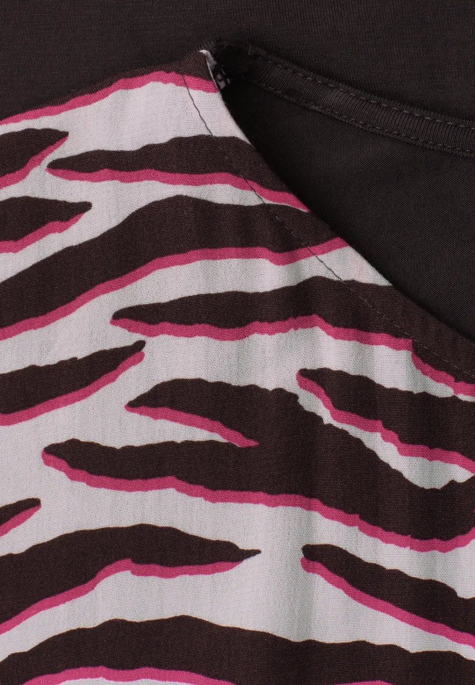 Shirt met hangende schouder en print