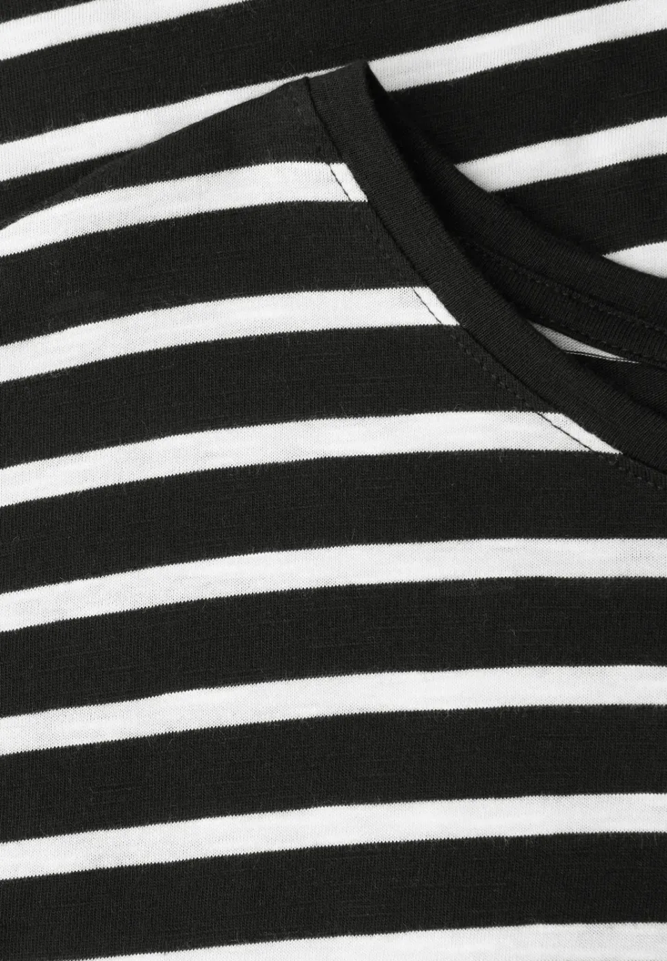 Shirt met hangende schouder en strepen