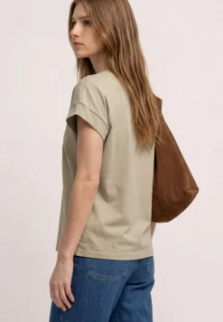 Shirt met hangende schouder en artwork