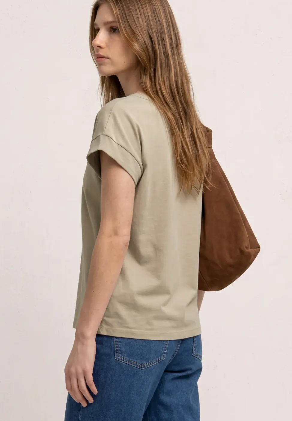 Shirt met hangende schouder en artwork